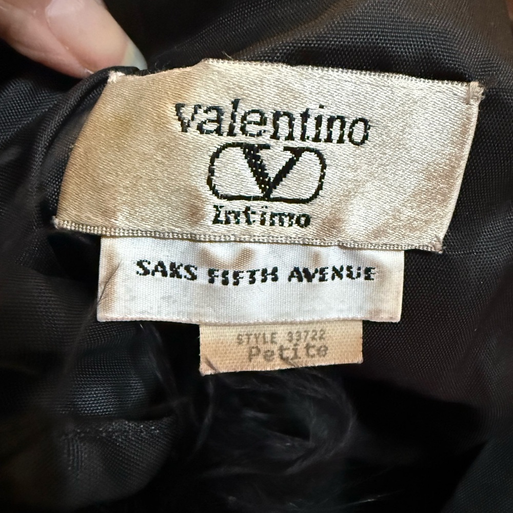 Vintage VALENTINO Black Feather Bolero Jacket  Size Petite - Picture 5 of 5